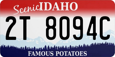 ID license plate 2T8094C