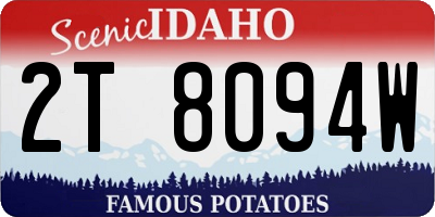 ID license plate 2T8094W