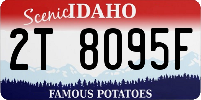 ID license plate 2T8095F
