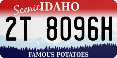 ID license plate 2T8096H