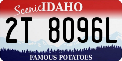 ID license plate 2T8096L