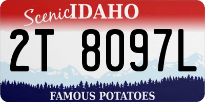 ID license plate 2T8097L