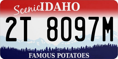 ID license plate 2T8097M