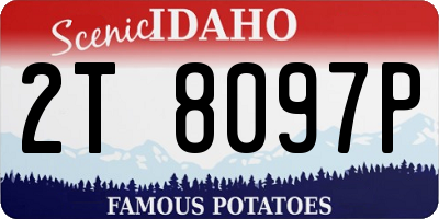 ID license plate 2T8097P