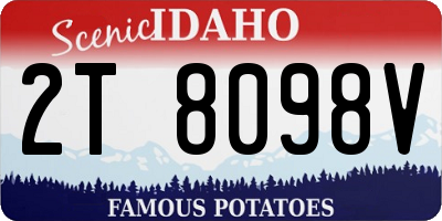 ID license plate 2T8098V