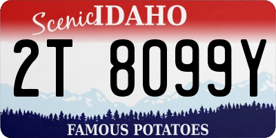 ID license plate 2T8099Y