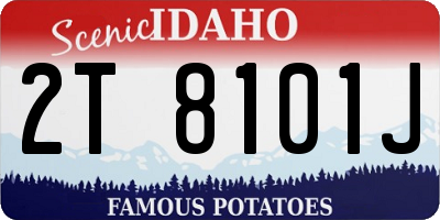 ID license plate 2T8101J