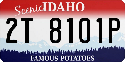 ID license plate 2T8101P