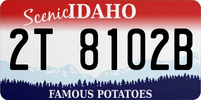 ID license plate 2T8102B