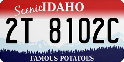 ID license plate 2T8102C