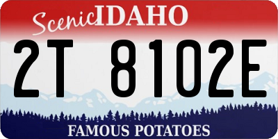 ID license plate 2T8102E