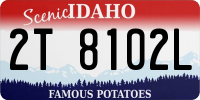 ID license plate 2T8102L
