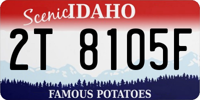 ID license plate 2T8105F