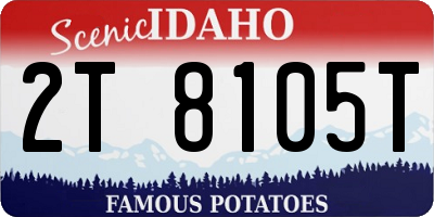 ID license plate 2T8105T