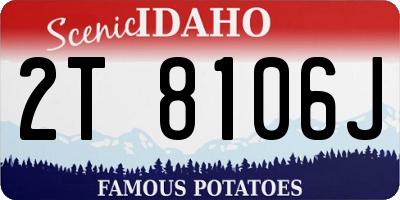 ID license plate 2T8106J