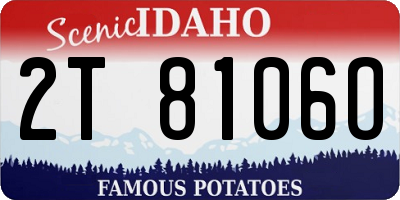 ID license plate 2T8106O