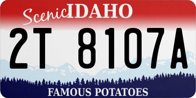 ID license plate 2T8107A