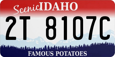 ID license plate 2T8107C
