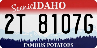 ID license plate 2T8107G