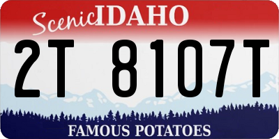 ID license plate 2T8107T