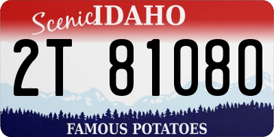 ID license plate 2T8108O