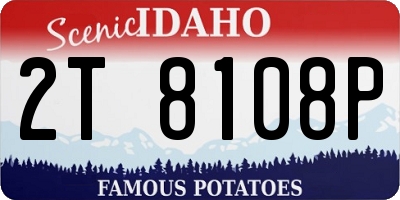 ID license plate 2T8108P