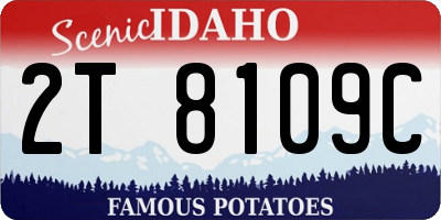 ID license plate 2T8109C