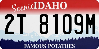 ID license plate 2T8109M