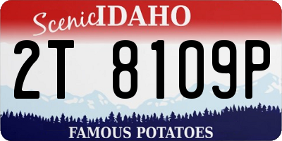 ID license plate 2T8109P