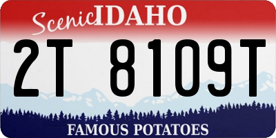 ID license plate 2T8109T