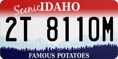 ID license plate 2T8110M