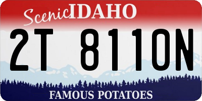 ID license plate 2T8110N