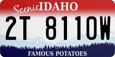 ID license plate 2T8110W