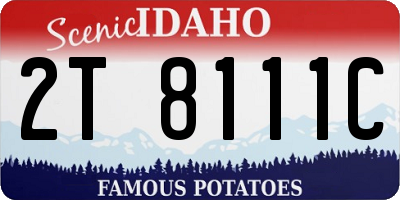 ID license plate 2T8111C
