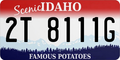 ID license plate 2T8111G