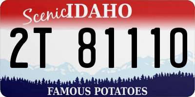 ID license plate 2T8111O