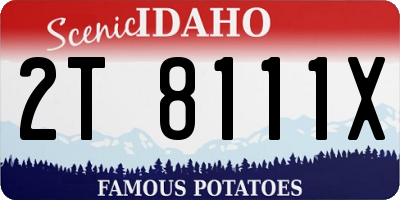ID license plate 2T8111X