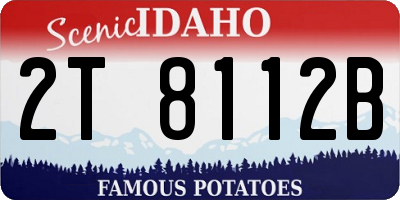 ID license plate 2T8112B