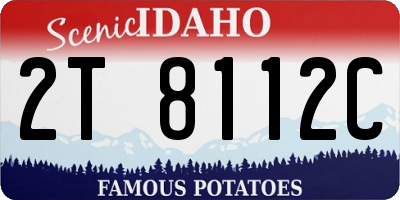 ID license plate 2T8112C