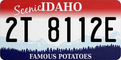 ID license plate 2T8112E