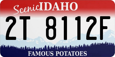 ID license plate 2T8112F