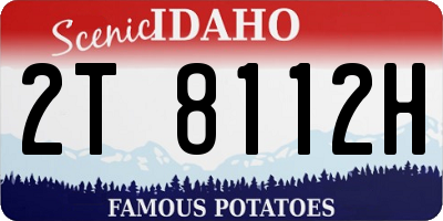 ID license plate 2T8112H