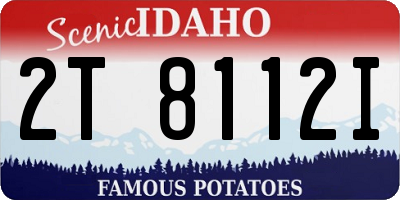 ID license plate 2T8112I