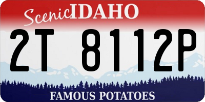 ID license plate 2T8112P