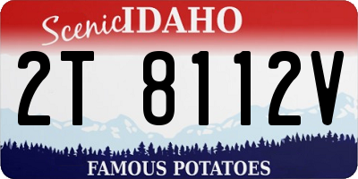 ID license plate 2T8112V