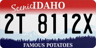 ID license plate 2T8112X