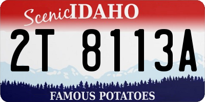 ID license plate 2T8113A