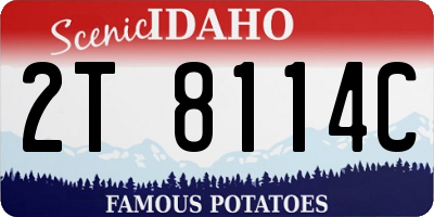 ID license plate 2T8114C