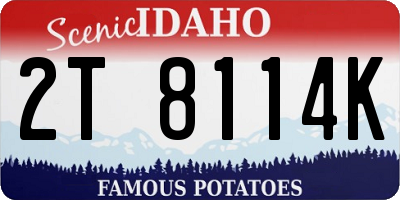ID license plate 2T8114K
