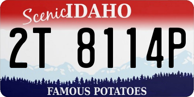 ID license plate 2T8114P